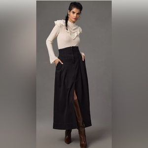 Pilcro Corset Maxi Skirt, Black, Size XS - NWT